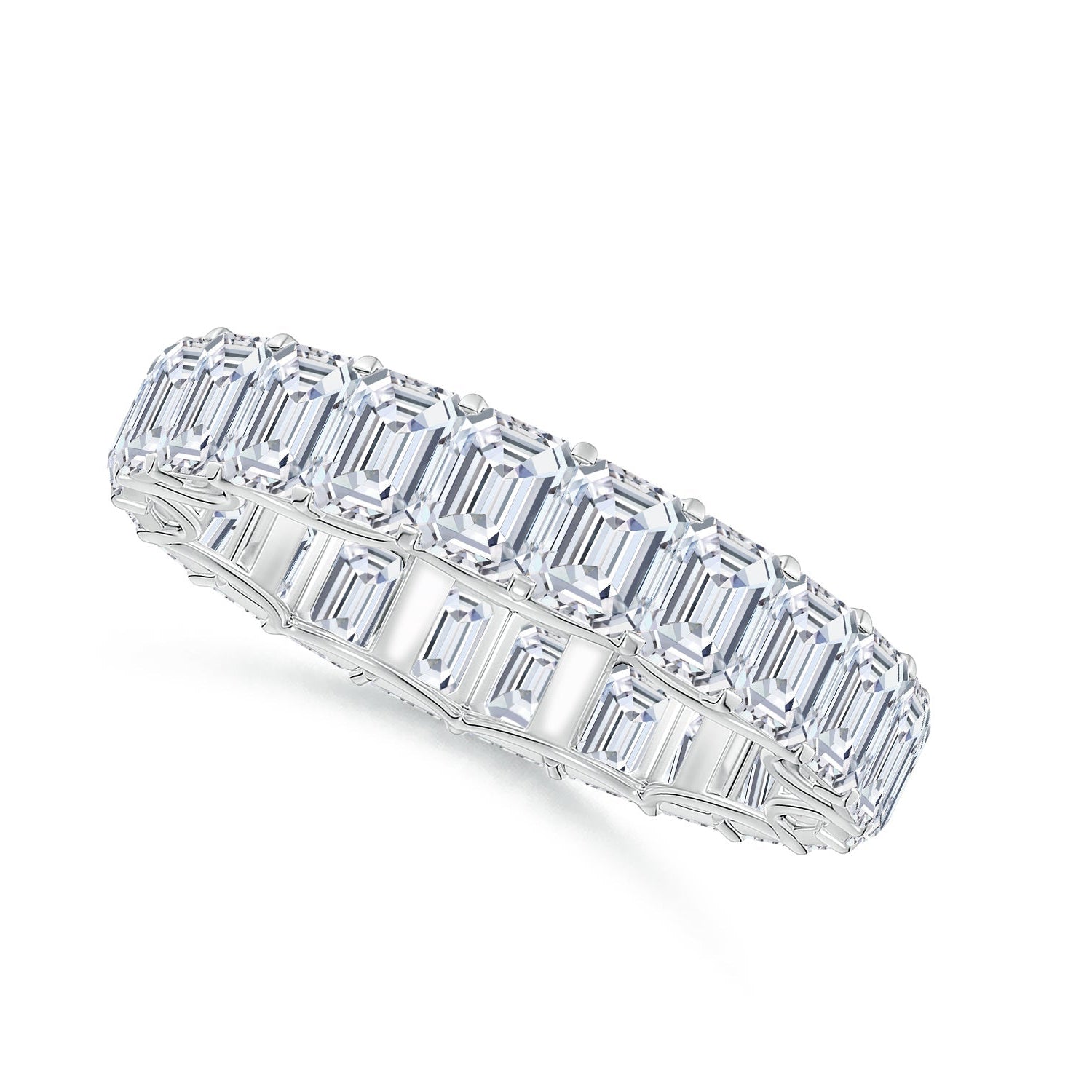 Emerald-Cut Diamond Eternity Wedding Ring