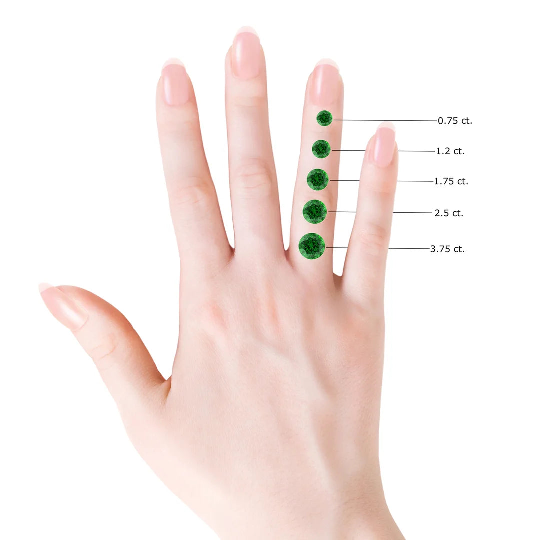 Shared Prong Set Half Eternity Emerald Wedding Ring