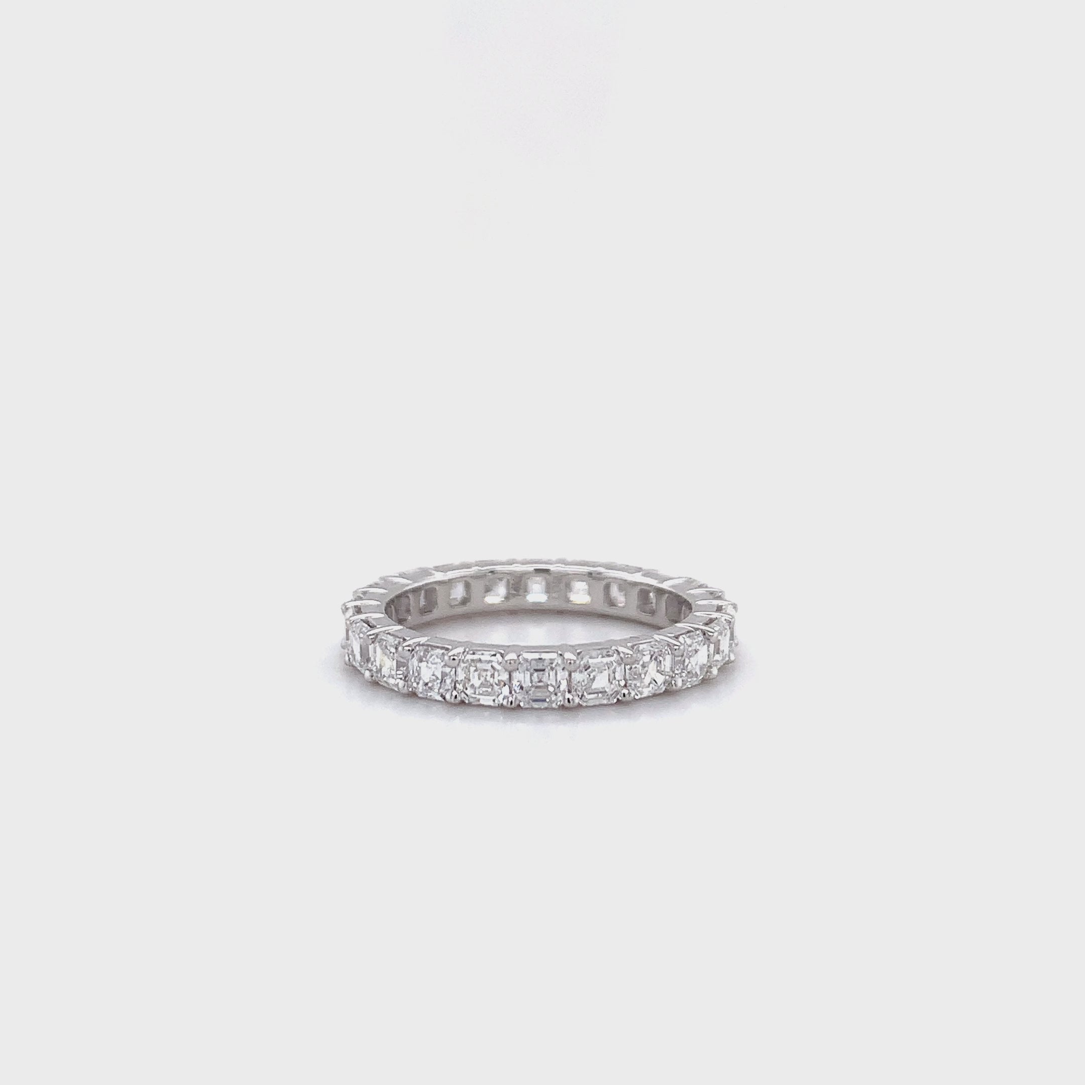 Video of the Asscher-Cut Diamond Eternity Band, 2.36 ct., 14K White Gold