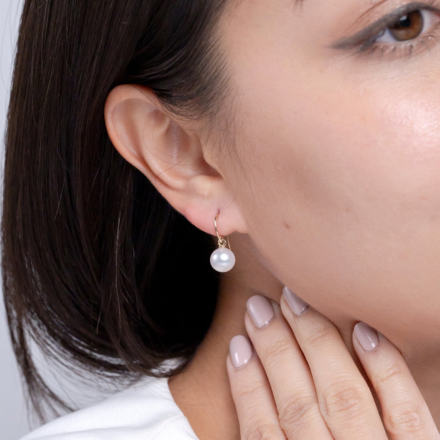 Freshwater Pearl Fish Hook Earrings